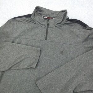 Spyder Active 1/4 Zip Pullover Men's XL Gray Long Sleeve Performance Top Pro Web